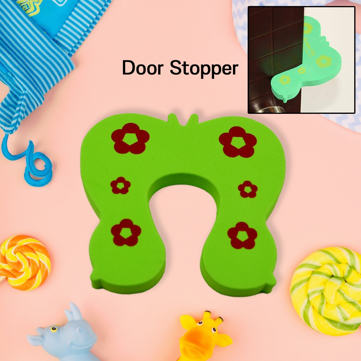 Baby safety door guard, cute animal design, protects fingers from pinching Baby safety door guard, cute animal design, protects fingers from pinching